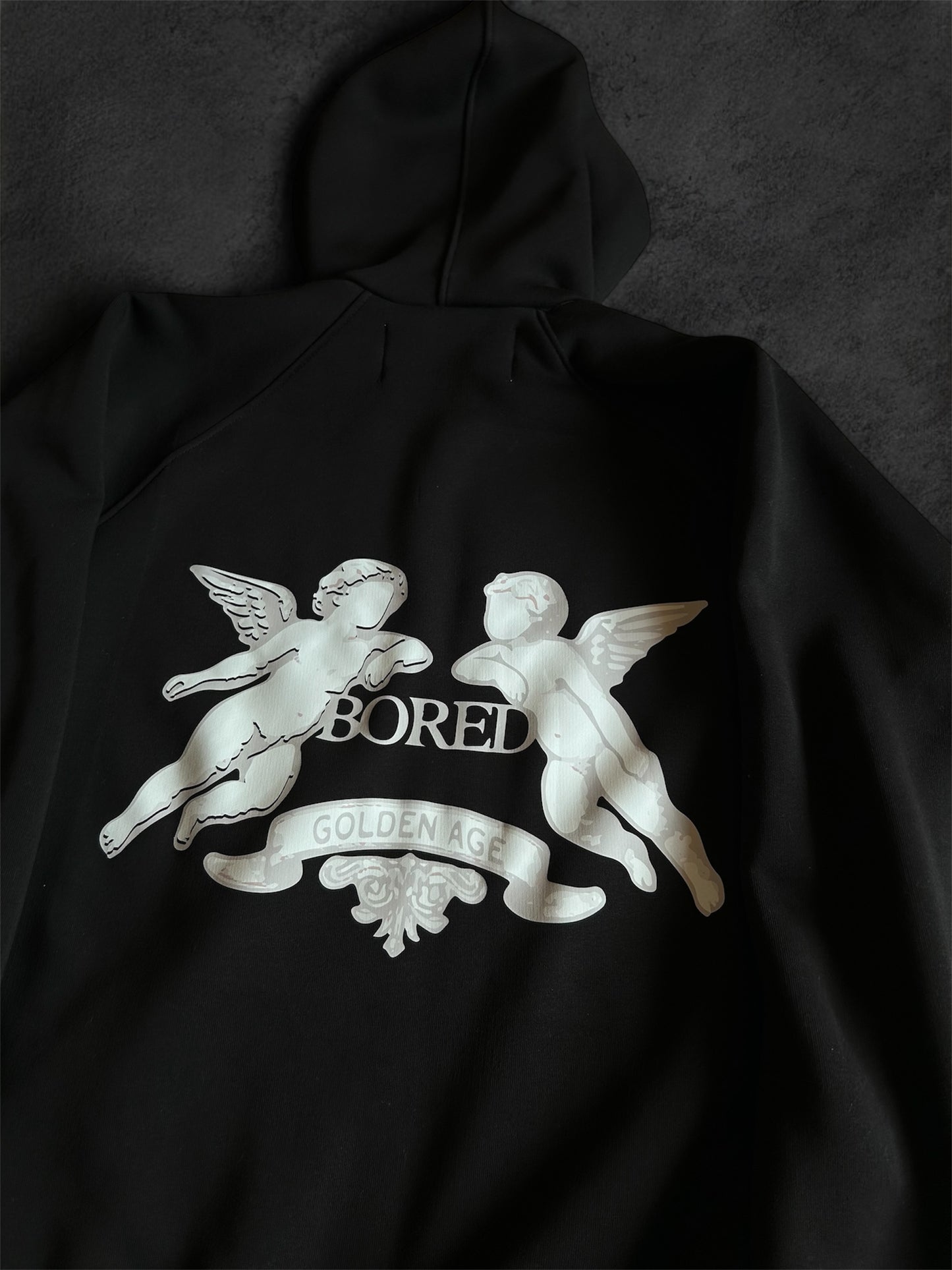 BLACK ZIP HOODIE