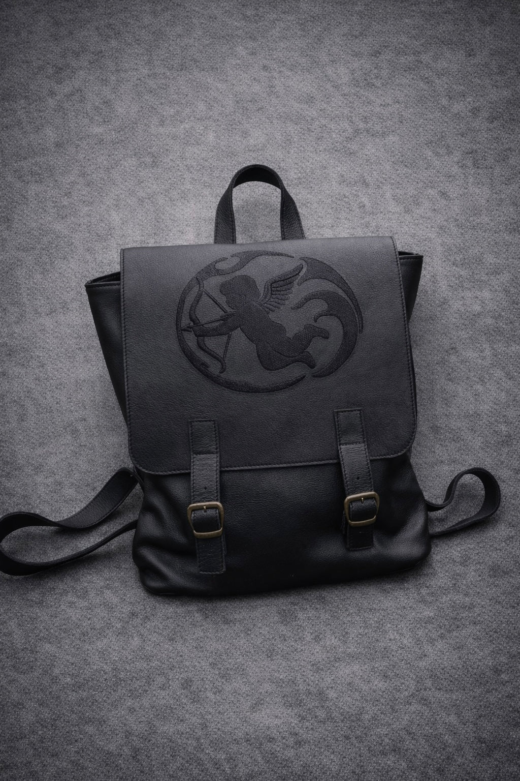 BORED LEATHER BACKPACK