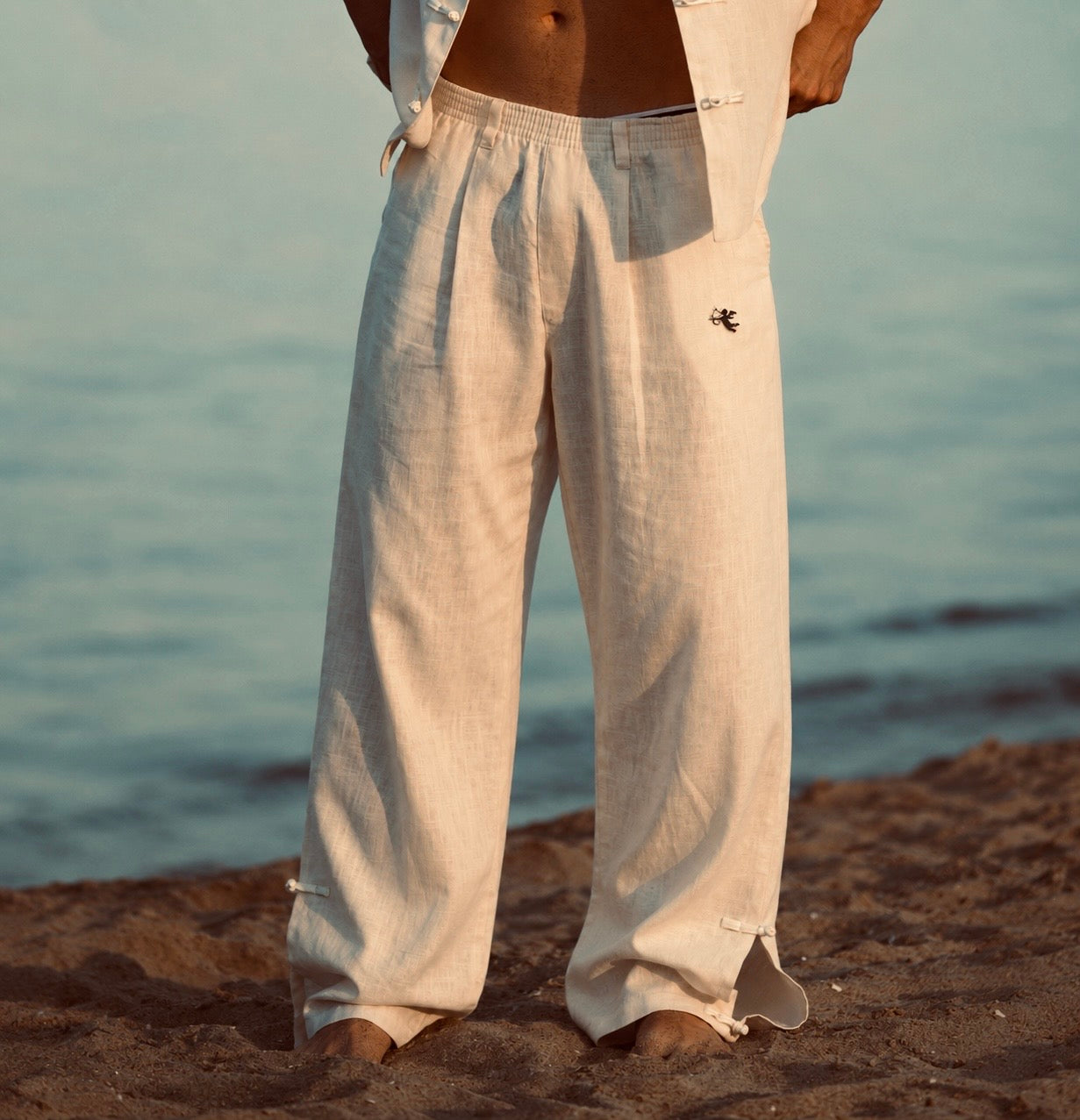 BORED LINE PANTS ECRU