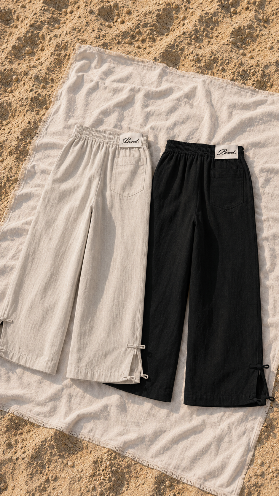 BORED LINE PANTS BLACK