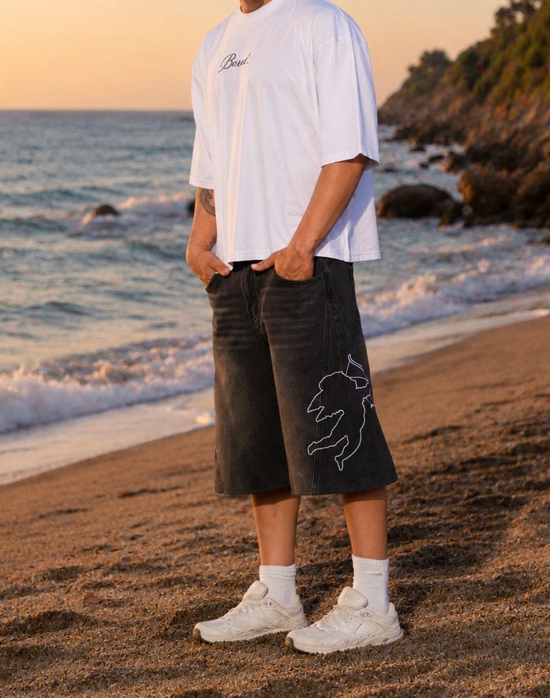 BORED CUPID DENIM JORTS