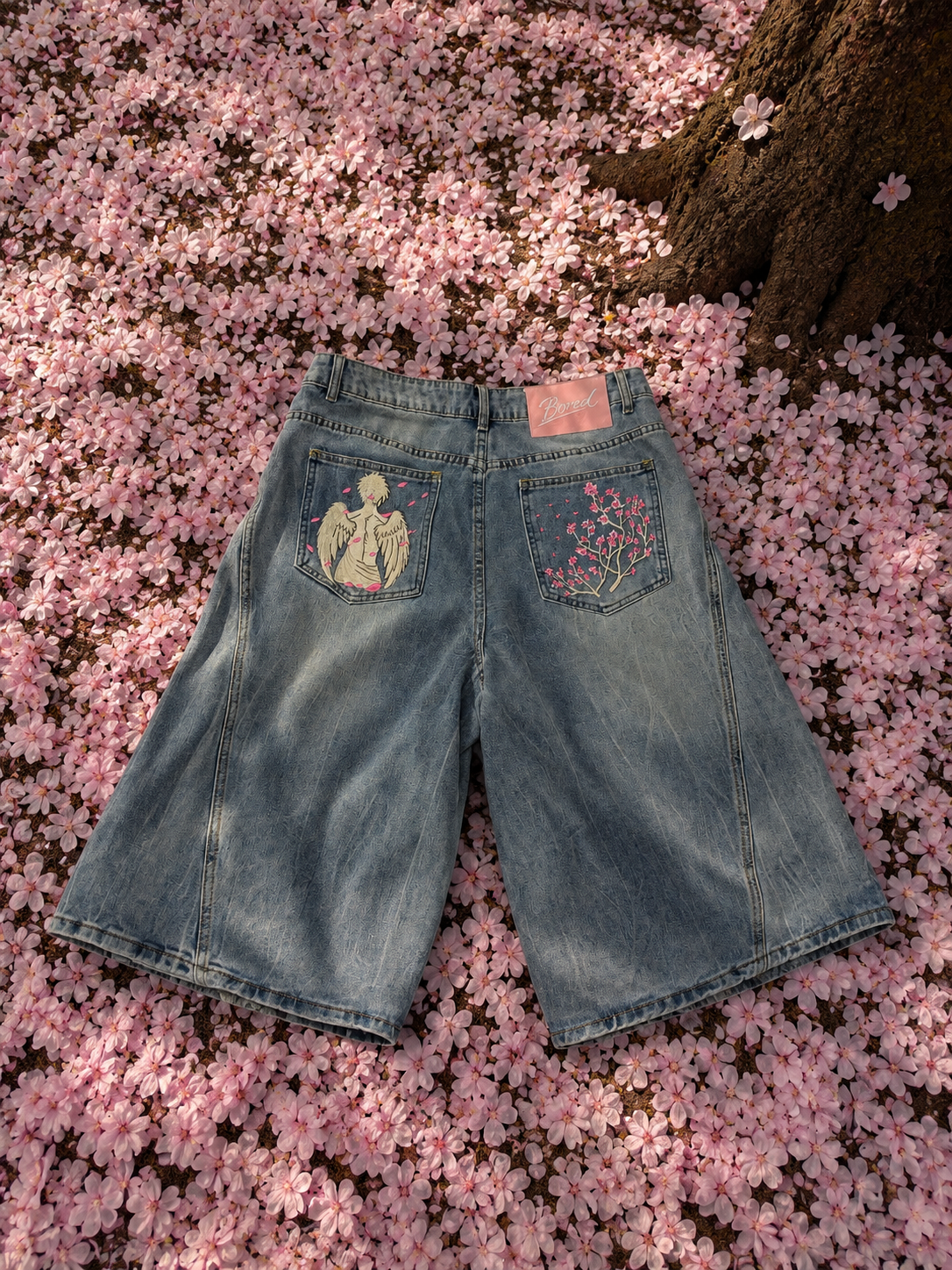 SAKURA SKYBLU BAGGY JORTS