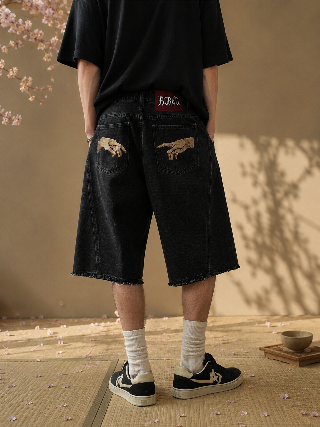 CREATION BORED JORTS Black