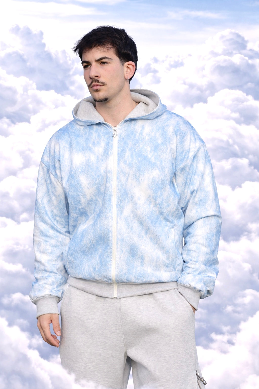 SKY BORED ZIP HOODIE