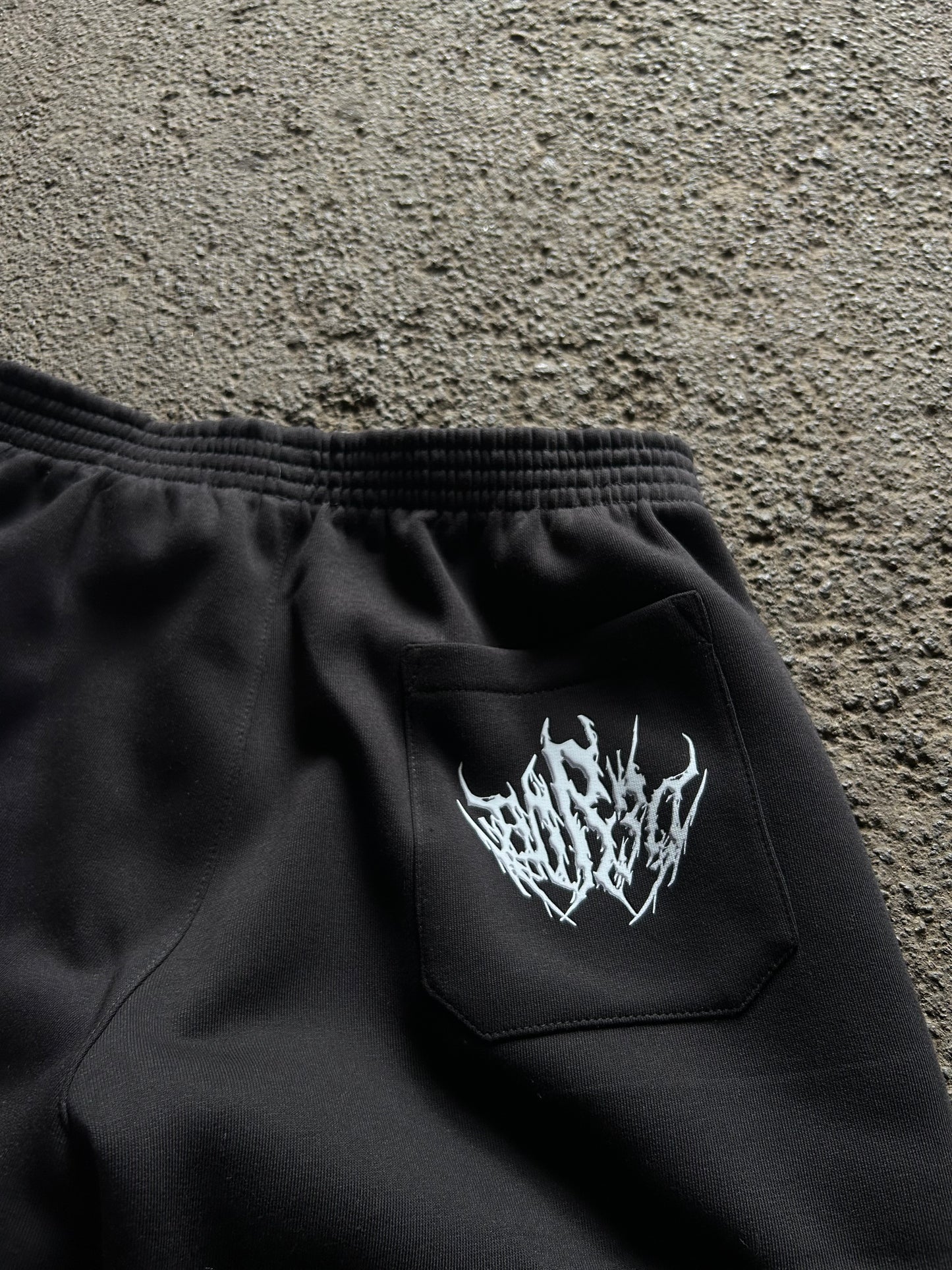 METAL BORED SWEATPANTS BLACK