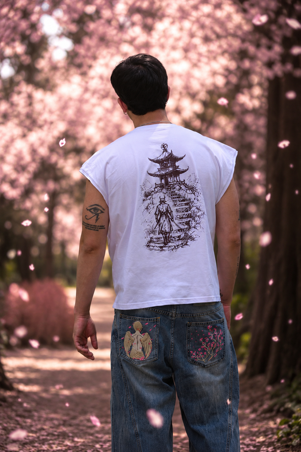 SAKURA SKYBLU BAGGY JORTS