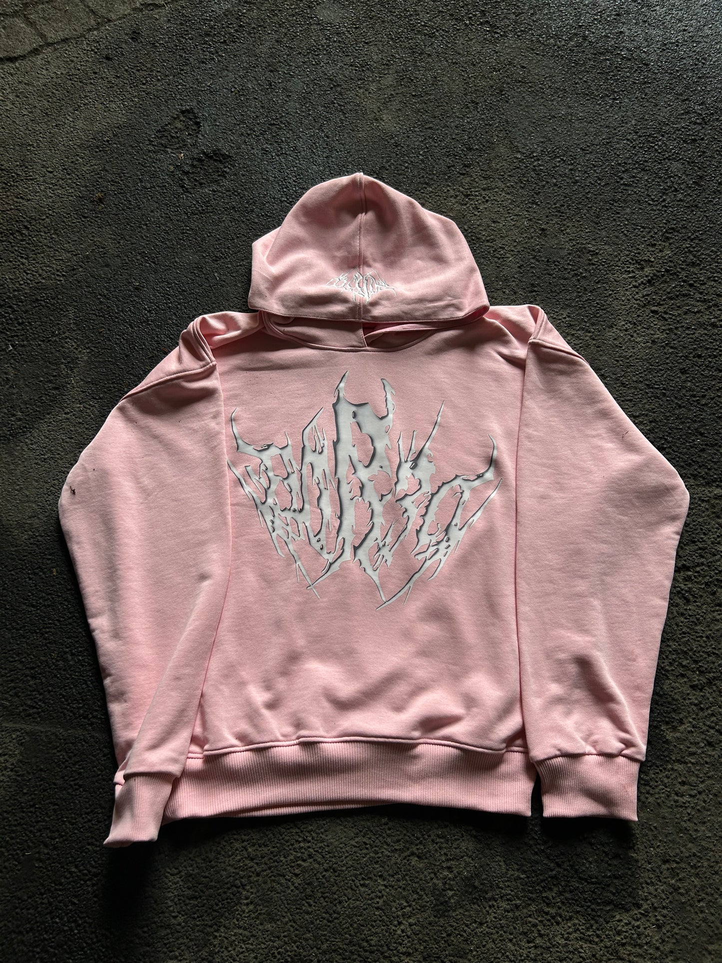 METAL BORED HOODIE PINK