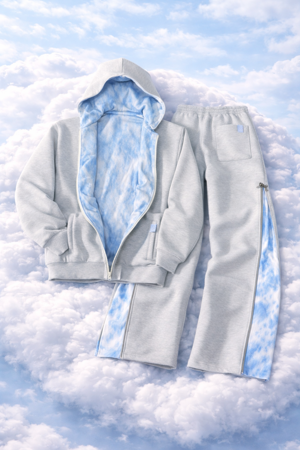 SKY BORED ZIP SUIT