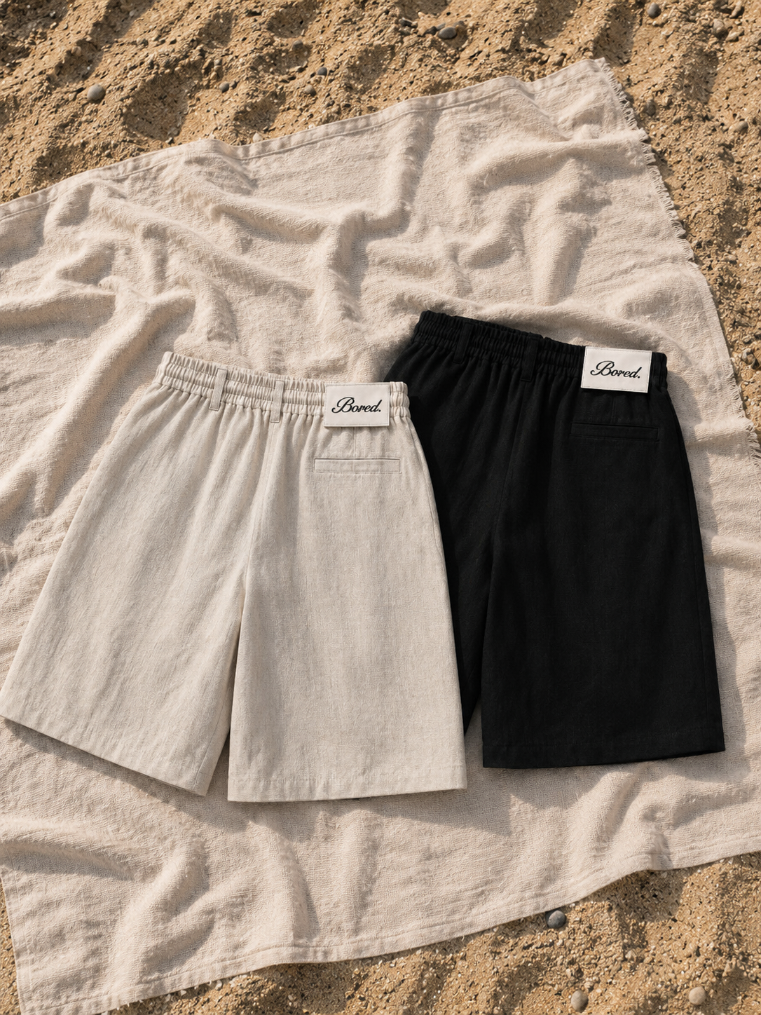 BORED LINE JORTS BLACK