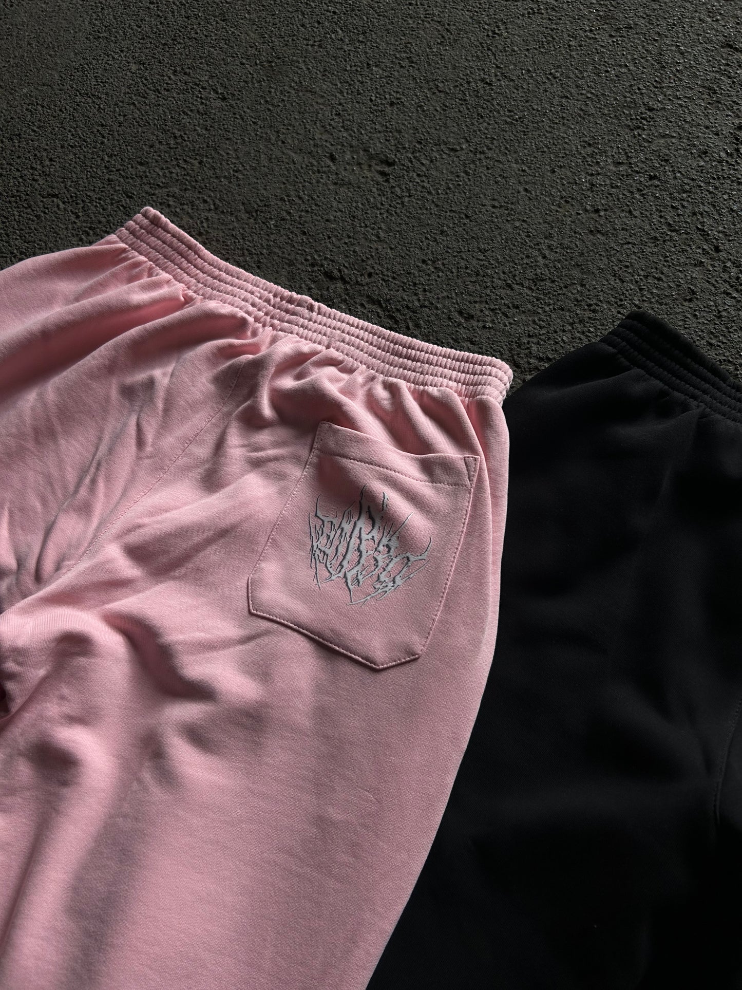 METAL BORED SWEATPANTS PINK