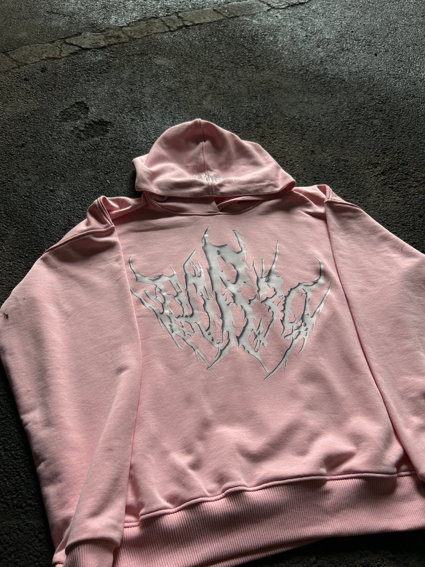 METAL BORED HOODIE PINK