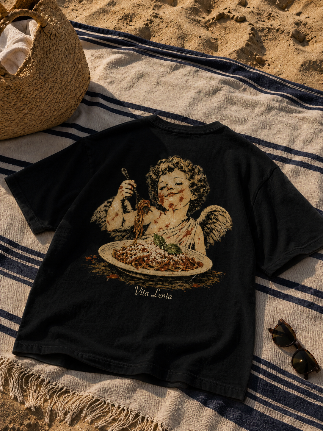VITA LENTA SPAGHETTI TEE Black