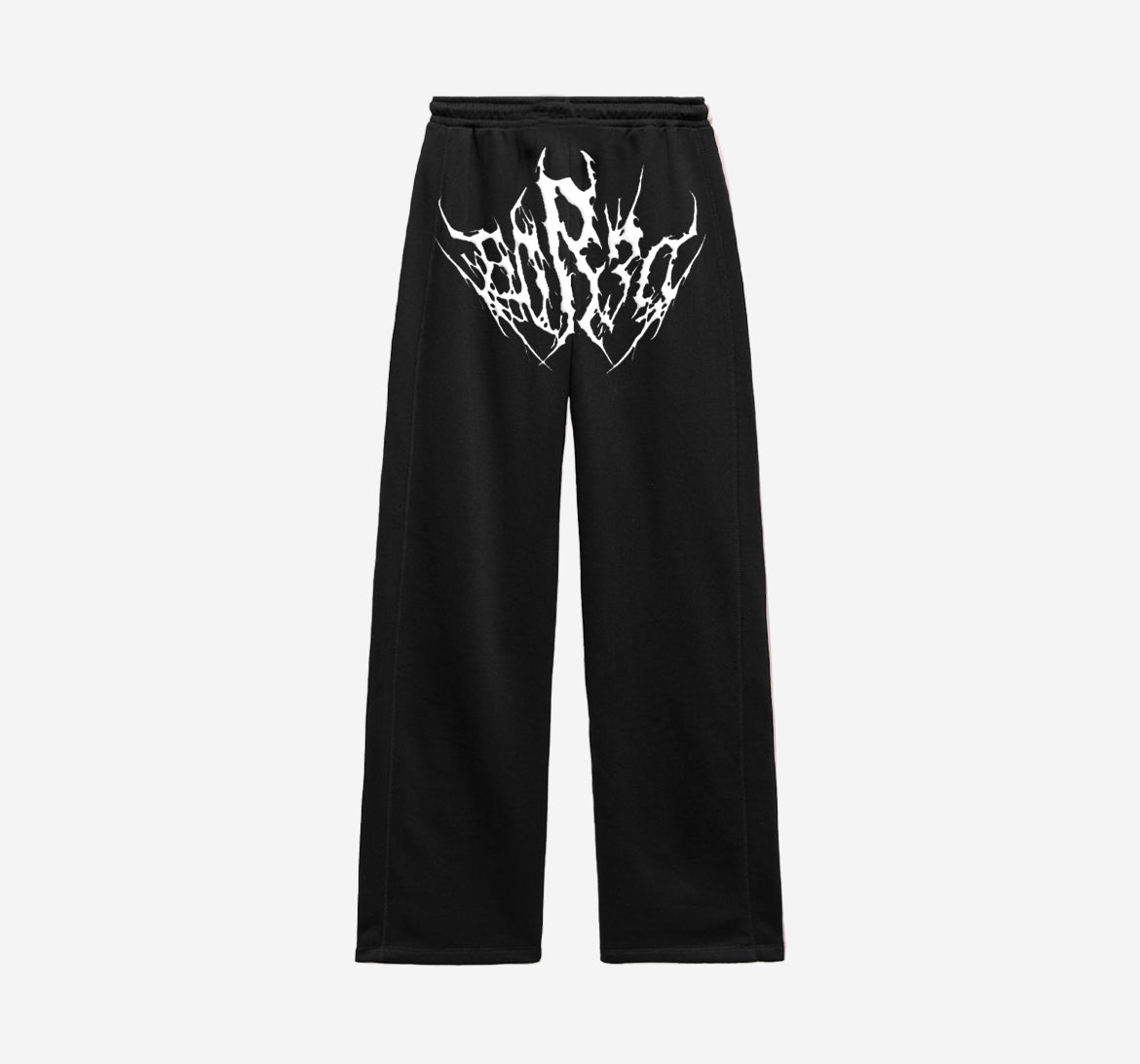 METAL BORED SWEATPANTS BLACK