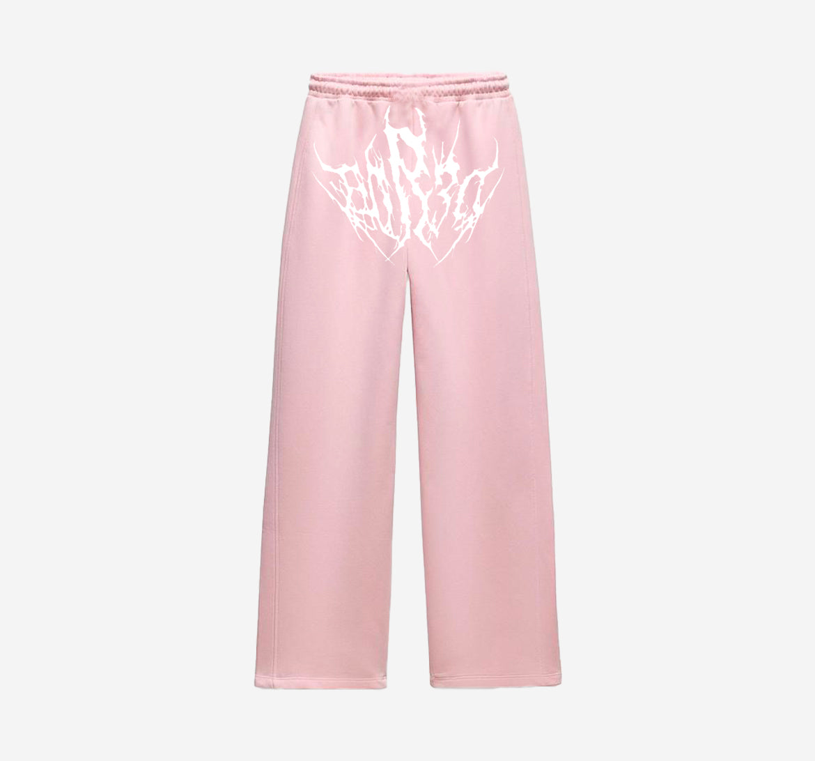 METAL BORED SWEATPANTS PINK