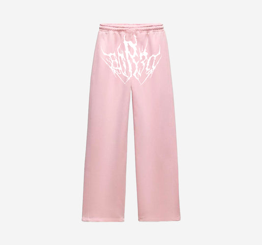 METAL BORED SWEATPANTS PINK