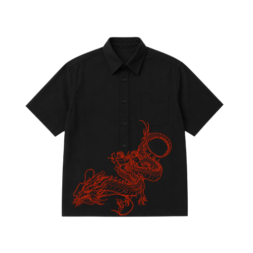 SAKURA DRAGON SHIRT Black