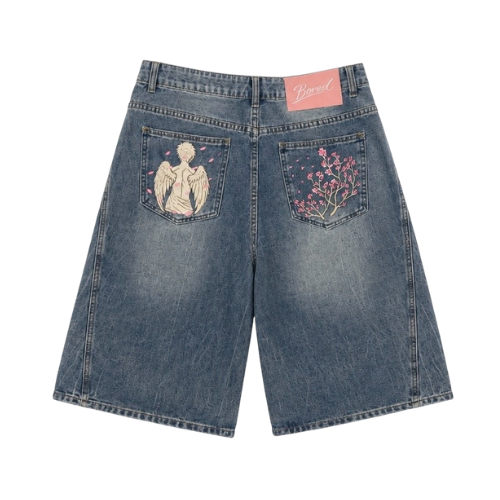 SAKURA SKYBLU BAGGY JORTS