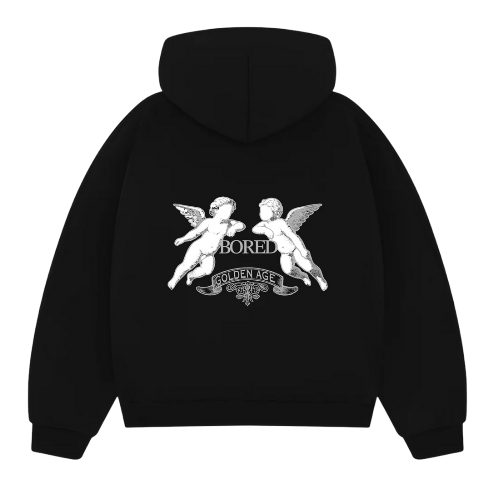 BLACK ZIP HOODIE